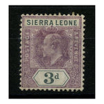 Sierra Leone 1904-05 3d Dull purple & grey, fine mtd mint. SG91