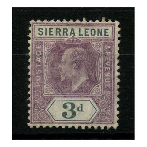 Sierra Leone 1904-05 3d Dull purple & grey, fine mtd mint. SG91