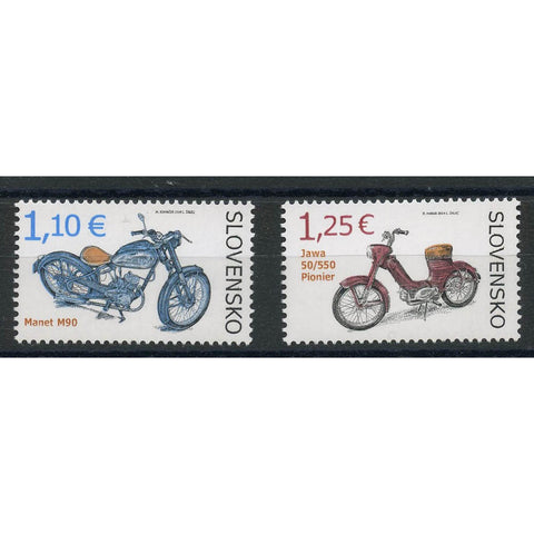 Slovakia 2014 Motorcycles, u/m SG683-84