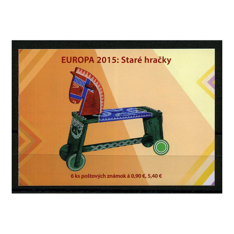 Slovakia 2015 Europa Booklet- Old Toys, u/m SG713 x 6 self-ad