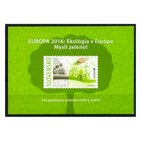 Slovakia 2016 Europa - Think GreenÊ Booklet, u/m. SG738 x 6 self-ad