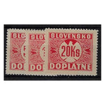 Slovakia 1939-40 5k-20k Postage dues, fine mtd mint. SGD60A-62A