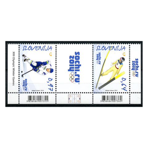 Slovenia 2014 Winter Olympics, u/m. SG1089-90+ label