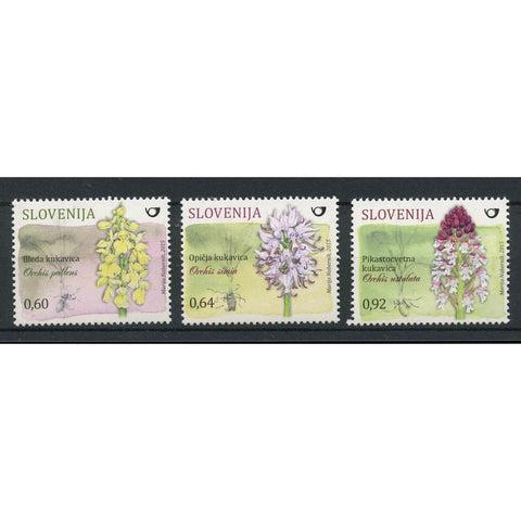 Slovenia 2015 Orchids, u/m. SG1180-82+ MS1183