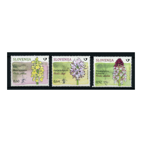 Slovenia 2015 Orchids, u/m. SG1180-82