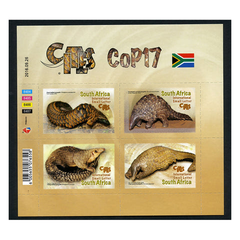 SA 2016 CITES COP17, u/m. SG2241-44 sheetlet