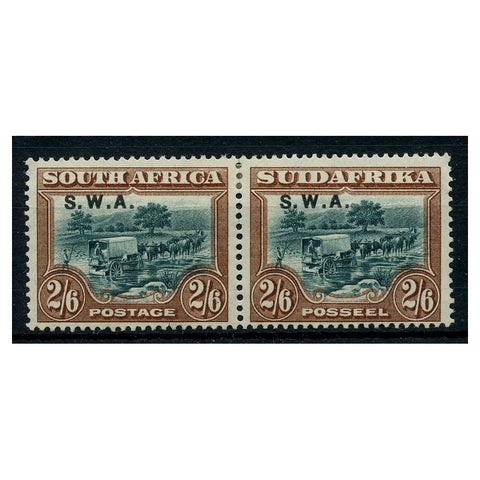 SWA 1927-30 Pictorial SWA ovpt 2/6d lightly mtd mint, horz pair SG65