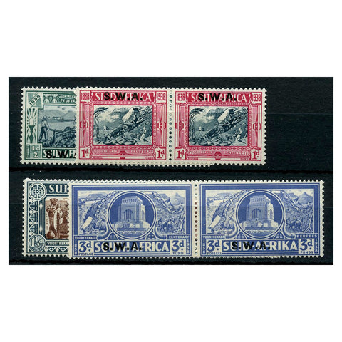 SWA 1938 Voortrekker Memorial, mtd mint horz pairs. SG105-08