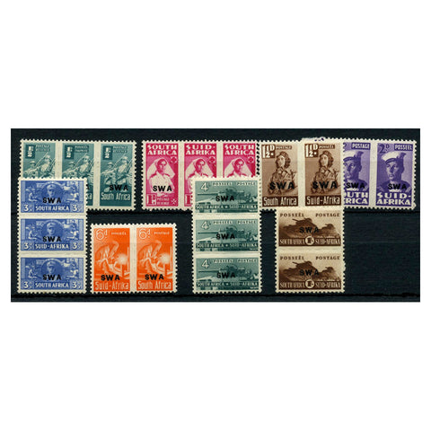 SWA 1943-44 Small War Effort set to 1/- (8v) mtd mint in units. SG123-30b