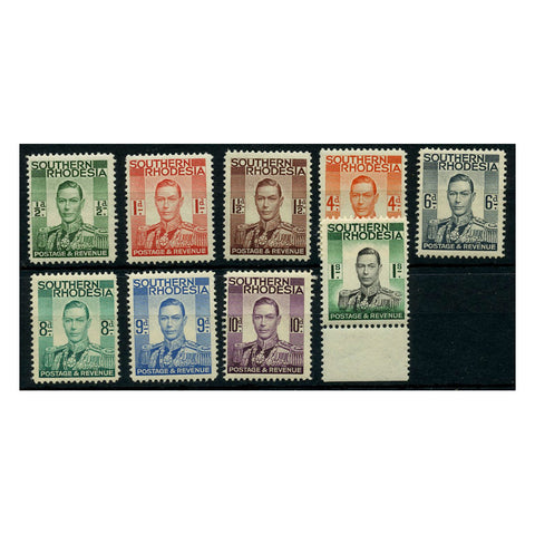 S Rhodesia 1937 Definitive short set to 1/-, u/m. SG40-48