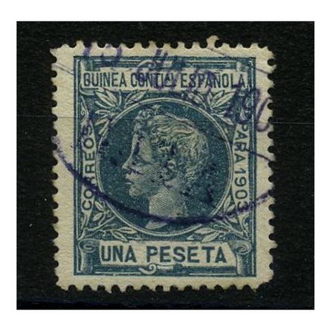 Sp Guinea 1903 1p Deep blue-emerald, cds used. SG33