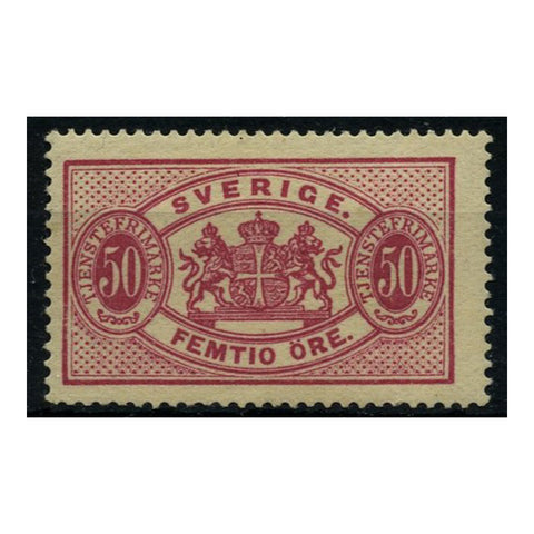 Sweden Official 1874-98 50o Carmine fresh lightly mtd mint, excellent colour. SGO39d