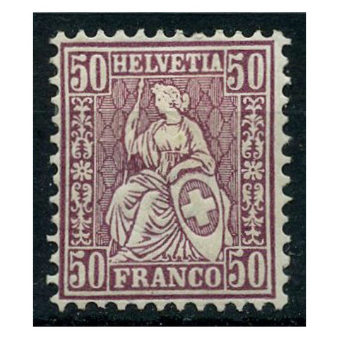 Switzerland 1867-78 50c Deep purple, fine mtd mint. SG67a