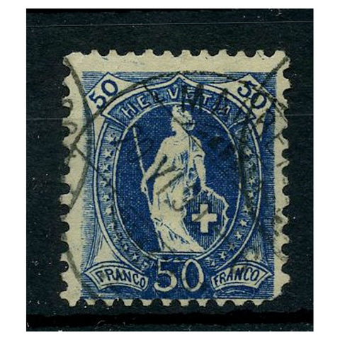 Switzerland 1891-98 50c Deep blue, perf 11½x11, fine cds used. SG150A