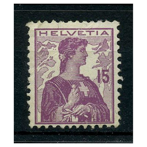 Switzerland 1909-33 15r Mauve, fresh mtd mint. SG252