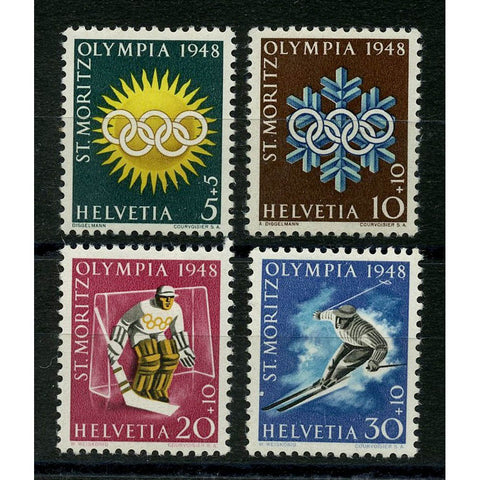 Switzerland 1948 Olympics, fresh mtd mint. SG481-84