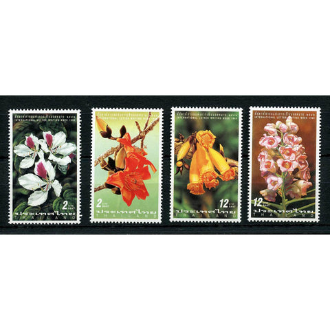 Thailand 1999 Correspondence Week - Flowers, u/m. SG2141-44