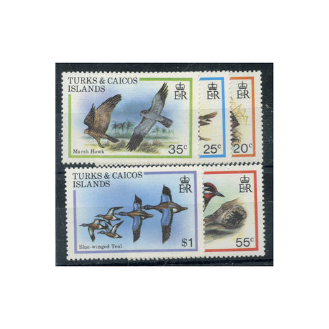 Turks & Caicos 1980 Birds, u/m. SG592-96