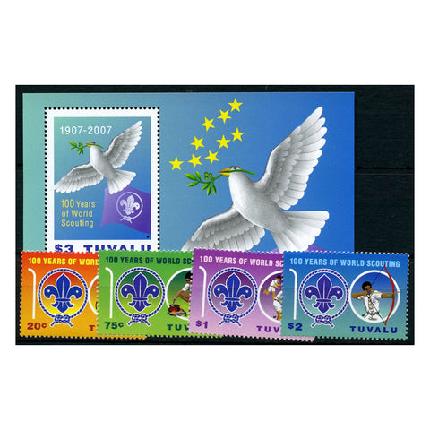 Tuvalu 2007 Scouts, u/m. SG1258-61+ MS1262