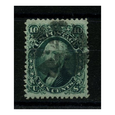 USA 1861-62 10c Blue-green, good to fine used. SG64c