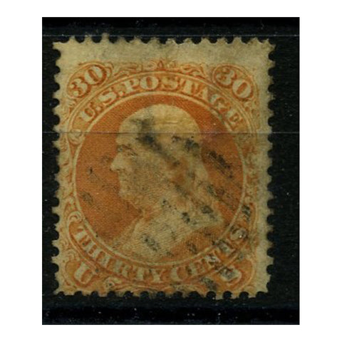 USA 1861-62 30c Orange, good to fine used, a bit grubby. SG67