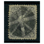 USA 1862-66 24c Grey-lilac 'fancy cancel' used, couple of toned perfs, corner repaired. SG74a