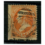 USA 1870-71 15c Deep-orange, straight edge, good used. SG154