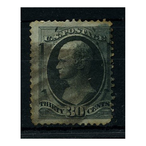 USA 1870 30c Black, NBN pnt, good used, faulty. SG156