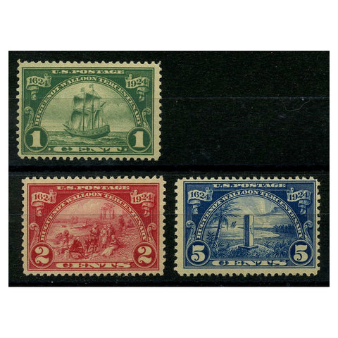 USA 1924 Huguenot-Walloon, fresh mtd mint. SG618-20