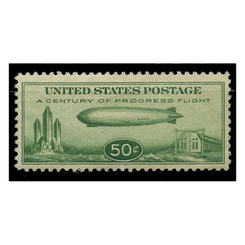 USA 1933 50c Chicago flight'Baby Zep,' mtd mint, small wrinkle. SGA732