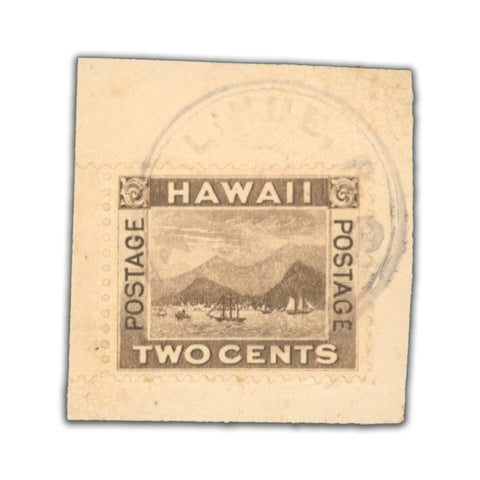 USA 1894 2c Definitive, tied to tidy fragment with black 'Linue, Kauai' cds, SG78.