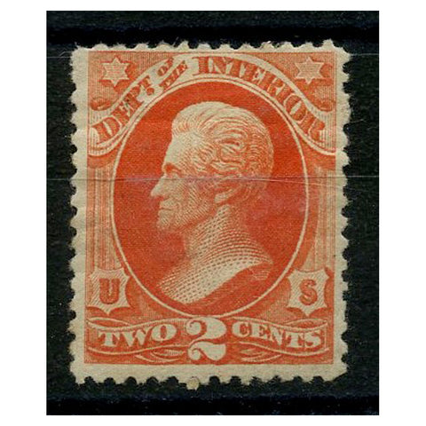 USA 1873 2c Vermillion - Dept of the Interior, fresh mtd mint. SGO195