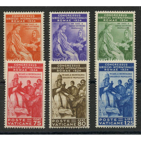 Vatican 1935 Juridical Congress set, fresh mtd mint. SG41-46