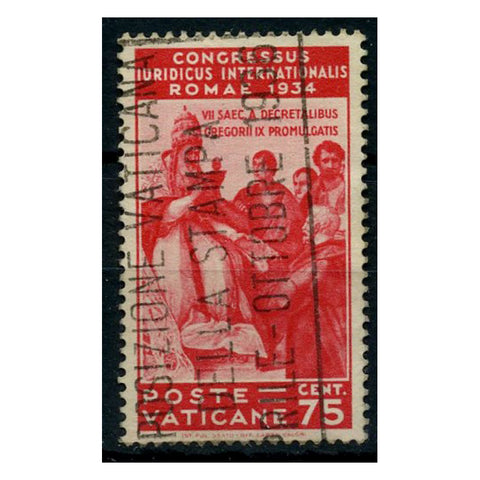 Vatican 1935 Juridical Congress 75c, fine commercially used. SG44