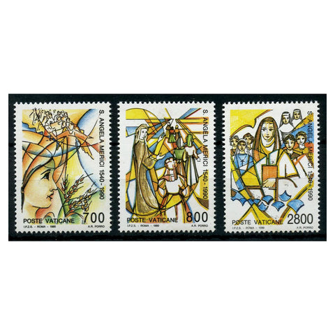 Vatican 1990 St Angela Merice, u/m. SG948-50