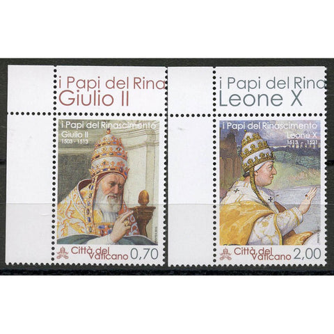 Vatican 2013 Renaissance Popes, u/m. SG1699-700